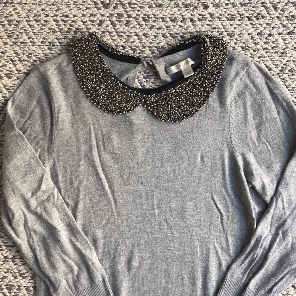 Sequin Collared Top